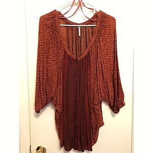 Free People Women’s Multicolored Scoop Neck Top